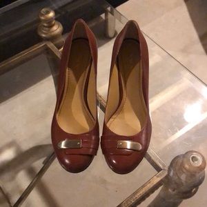 Nine west wedge shoes. Brown 6.5